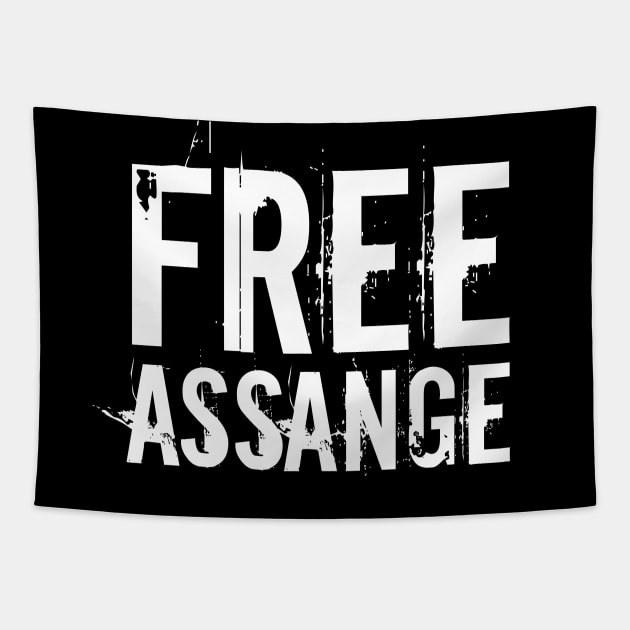 Free Assange #3 Tapestry by Save The Thinker