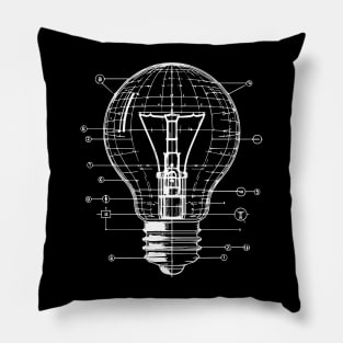 bulb blueprint Pillow