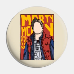 Marty Mcfly Comic Style Pin