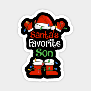 Santa's Favorite Son Funny Christmas Pajamas Magnet