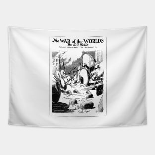 1920's War Of The Worlds Illustration Tapestry