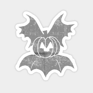 Halloween Pumpkin Bat Symbol in a Distressed Look Magnet