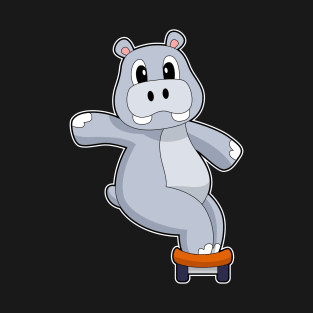 Hippo Skater Skateboard Sports T-Shirt