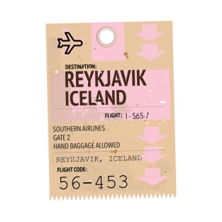 Reykjavik Iceland travel ticket T-Shirt