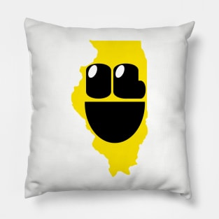 Illinois States of Happynes- Illinois Smiling Face Pillow