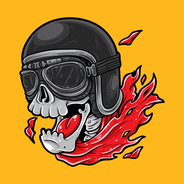 Skull Biker - Skull Biker - T-Shirt | TeePublic