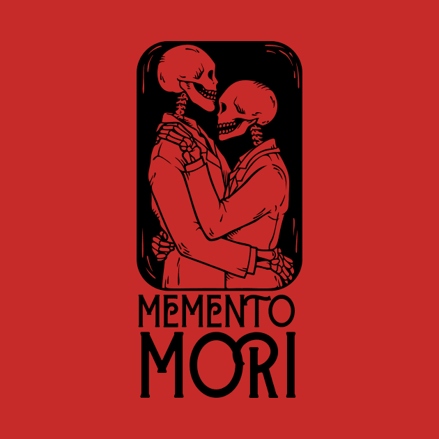 Memento Mori Skeleton Kiss T-shirt by Epictetus