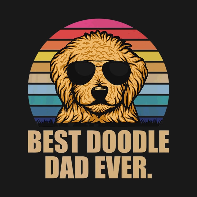 Best Doodle Dad Ever Goldendoodle Fathers Day by Autumn Watercolor