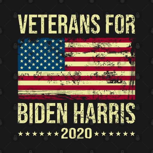 Veterans for Biden Harris 2020 USA Flag Vintage by EmmaShirt