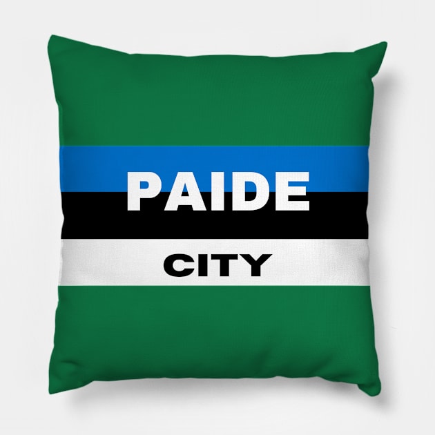 Paide City in Estonia Flag Pillow by aybe7elf