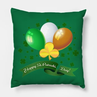 Saint Patricks Day Greeting theme Pillow