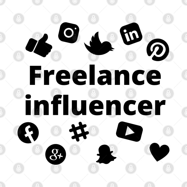 Freelance influencer - text design by Julorzo