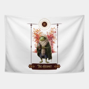 "The Hermit" Frog Tarot Card Tapestry