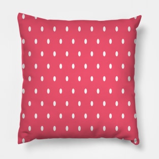 White dots on a Red Background Pillow