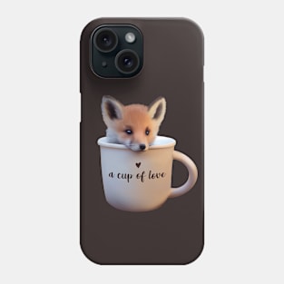 Cute Fox in a Cup Phone Case