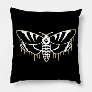 White Moth of Death Dripping Pillow