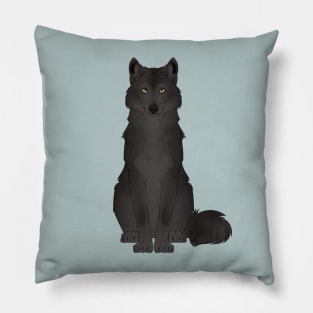 Black Wolf Pillow