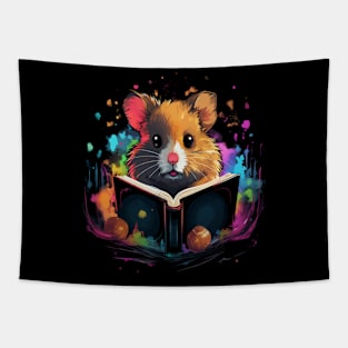 Hamster Reads Book Tapestry