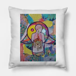 Inside Out Hamsa by Harriette Knight Pillow