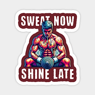 Sweat now, shine later Magnet