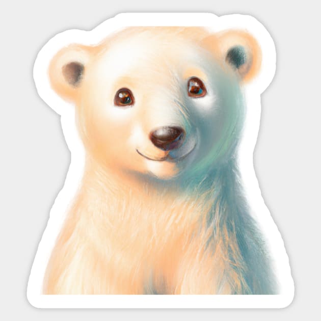 Polar Bear Sticker Vinyl Animal Art Sticker Water Bottle Decal 