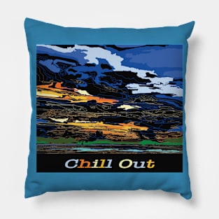 Chill out retro sky sun and sea beautiful natural Pillow