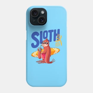 Sloths Love Surfing Phone Case