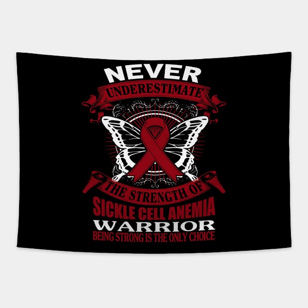 Never Underestimate The Strength Of Sickle Cell Anemia Tapestry by KHANH HUYEN