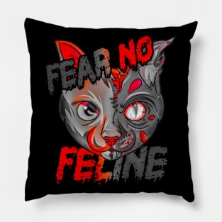 Fear No Feline Zombie Cat Pillow