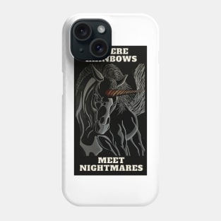 Where rainbows meet nightmares Phone Case