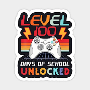 100Th Day Video Gamer 100 Days Of School Unlocked Magnet