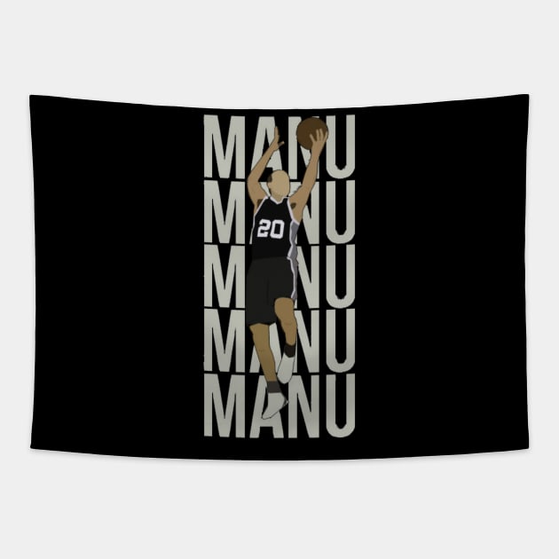 Manu Ginobili - San Antonio Spurs Tapestry by IveyEricssonArt