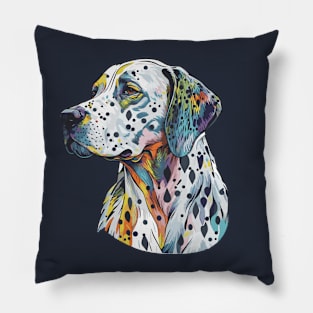 Dalmatian Dog Art Pillow