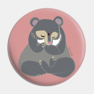 Yoga bear Grey Pin