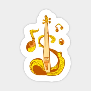 Yellow and Orange String Violin Magnet