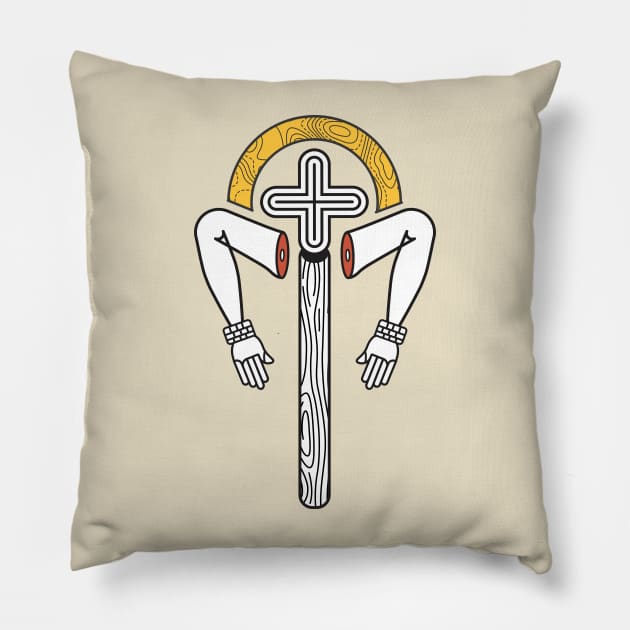 Crossed Arms Pillow by FITmedia