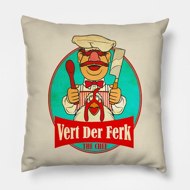 Vert Der Ferk Pillow by antostyleart