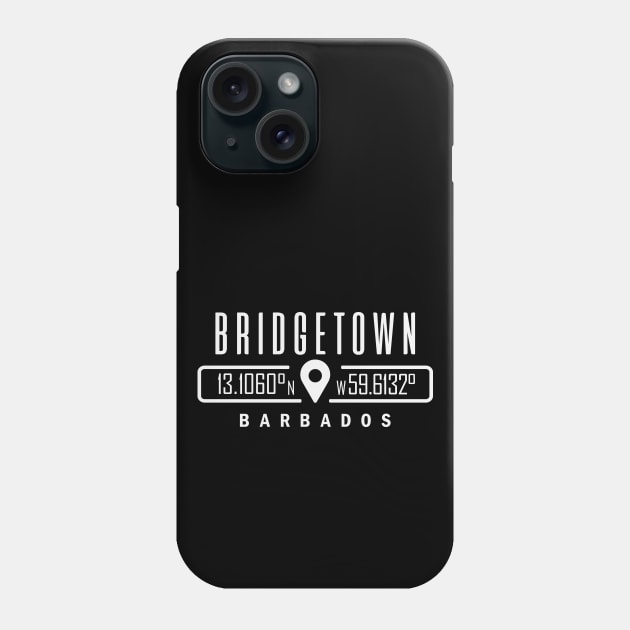 Bridgetown, Barbados GPS Location Phone Case by IslandConcepts