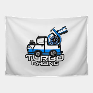 turbo racing car Tapestry