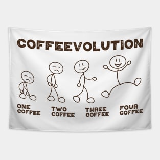 Funny Office Quote Coffee Lover Coffeevolution Evolution Tapestry