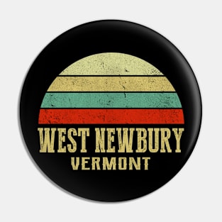 WEST NEWBURY VERMONT Vintage Retro Sunset Pin