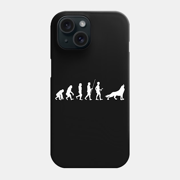 Evolution of Man Druid Wolf Phone Case by pixeptional