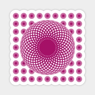 Pink Sphere Pattern Magnet