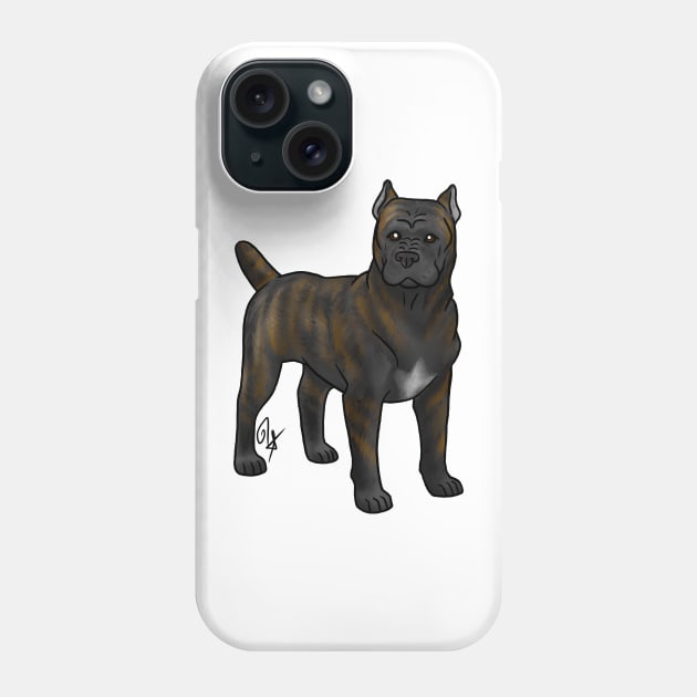 Dog - Cane Corso - Cropped Brindle Phone Case by Jen's Dogs Custom Gifts and Designs