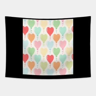 Bows Hearts Seamless Pattern Tapestry