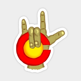 Latino or Spanish American sign language for deaf. I LOVE COLORADO Magnet