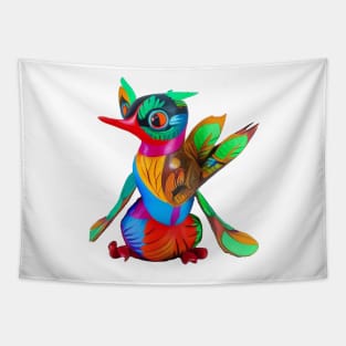 Hummingbird alebrije, AI art Tapestry