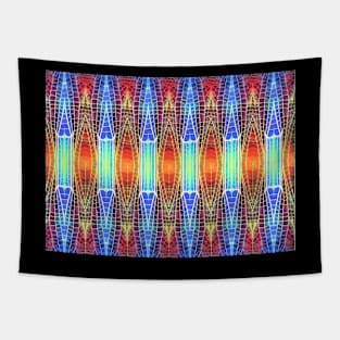 Dragonfly wing pattern orange Tapestry