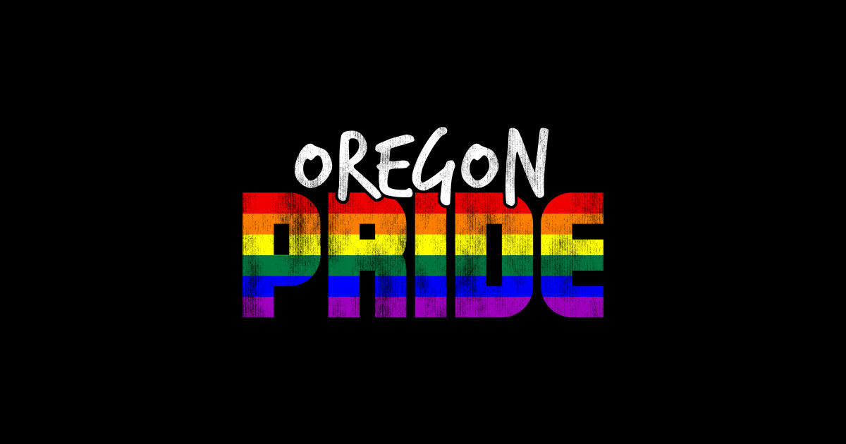 Oregon Pride LGBT Flag Oregon Sticker TeePublic