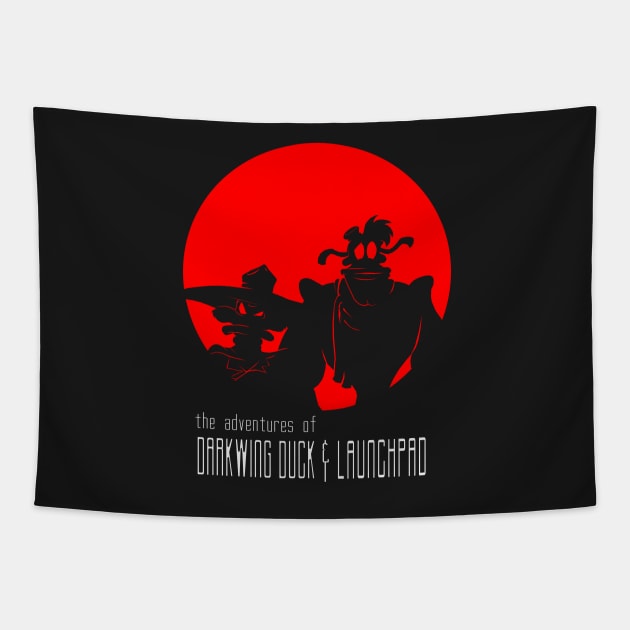 Darkwing & Launchpad Tapestry by DJ O'Hea